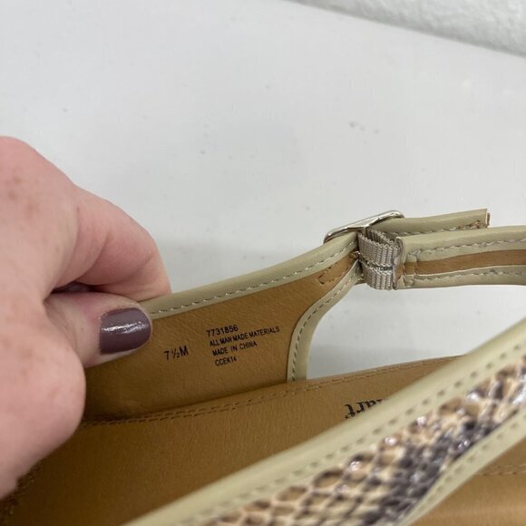 Softspots @ Footsmart Slingback Snake Skin Cap Toe Wedge Shoes Womens size 7.5 M - Picture 5 of 9